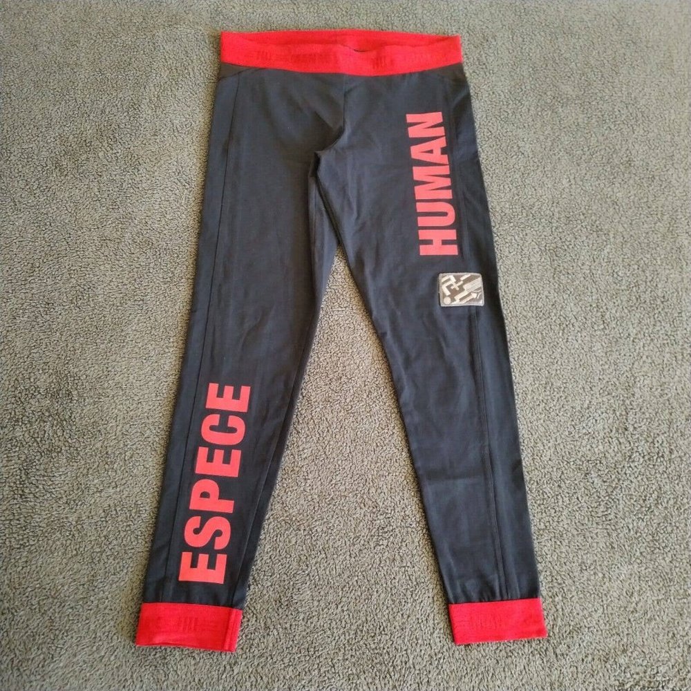 Adidas Originals X Pharrell Williams Leggings Women's 14 Black Red HU Human Race - Picture 1 of 16